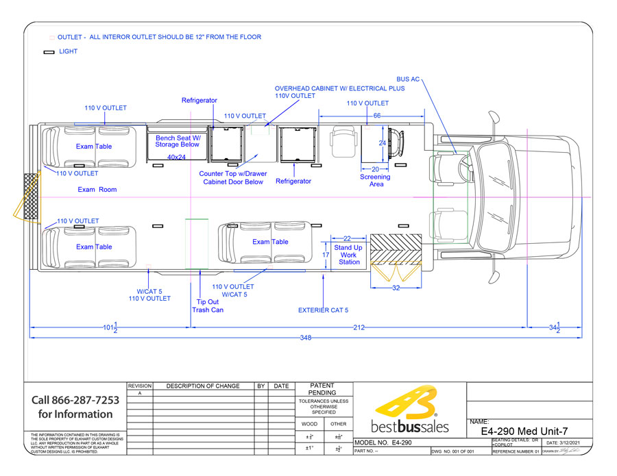 E4-290 3-chair interior layout 8