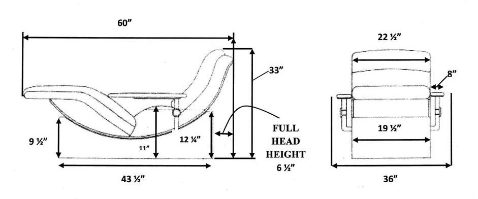 Dacor chair dimensions