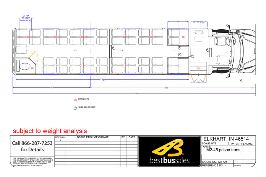 45 pax w/isolation cells | M2 chassis